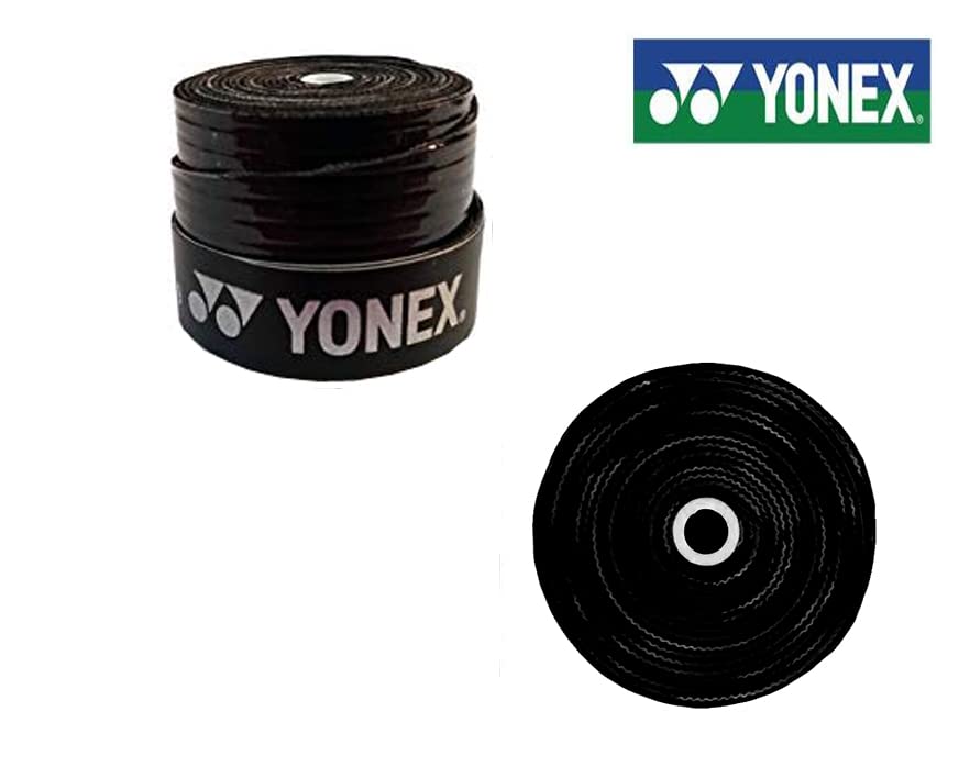 YONEX Tech 501B Badminton Grip (Pack of 2), Black
