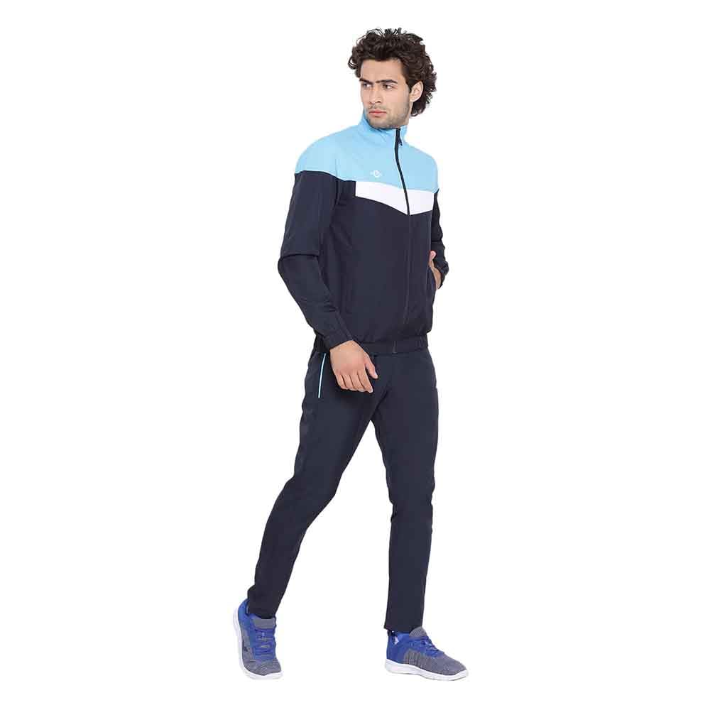 Nivia Dobby 2.0 Track Suit/Sportswear Regular Fit Track Suits/Athletic Gym Running Jogging Suit Set (Dark Grey/Red/White, L)