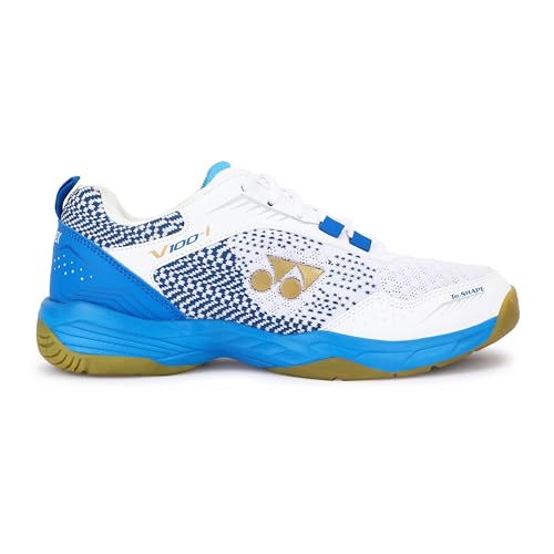 YONEX Unisex V100-i Badminton Shoes | Made in India | Ideal for Badminton,Squash,Table Tennis,Volleyball | Non-Marking Sole | TRU Cushion | Ergo Shape | Hexagrip |