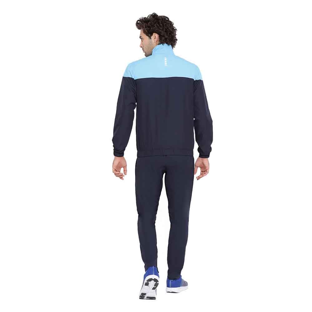 Nivia Dobby 2.0 Track Suit/Sportswear Regular Fit Track Suits/Athletic Gym Running Jogging Suit Set (Dark Grey/Red/White, L)