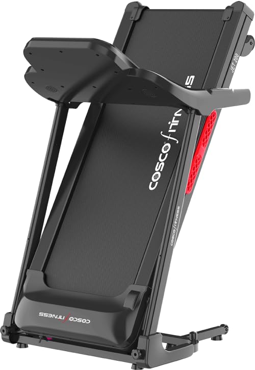 Cosco Fitness Jet 200 1.5HP DC Treadmill | 110kg Max Load | 0-15% Incline Running Belt | 16km/hr Speed | Massager | 16 Workout Programs | Premium Home Use Fitness