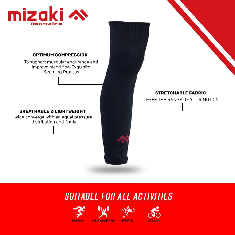 Mizaki Anti-Slip Football Sock, Leg sleev, Shingurd And Shingurd Supporter Combo Pack For Men&Women, All-in-One Football Accessories Pack,