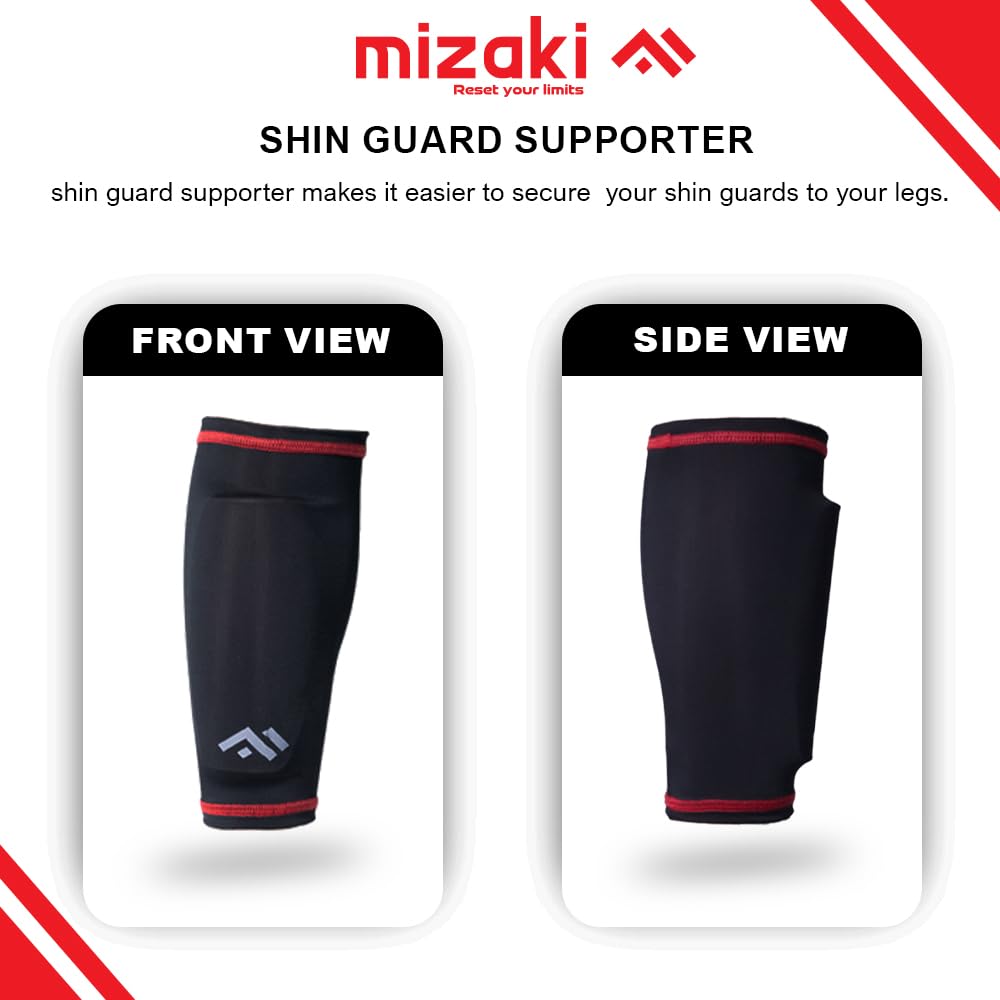 Mizaki Anti-Slip Football Sock, Leg sleev, Shingurd And Shingurd Supporter Combo Pack For Men&Women, All-in-One Football Accessories Pack,