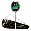 Hundred Predator Extra Strong Japan Made Graphite Unstrung Badminton Racket with Full Racket Cover Maximum Tension : ≤38lbs