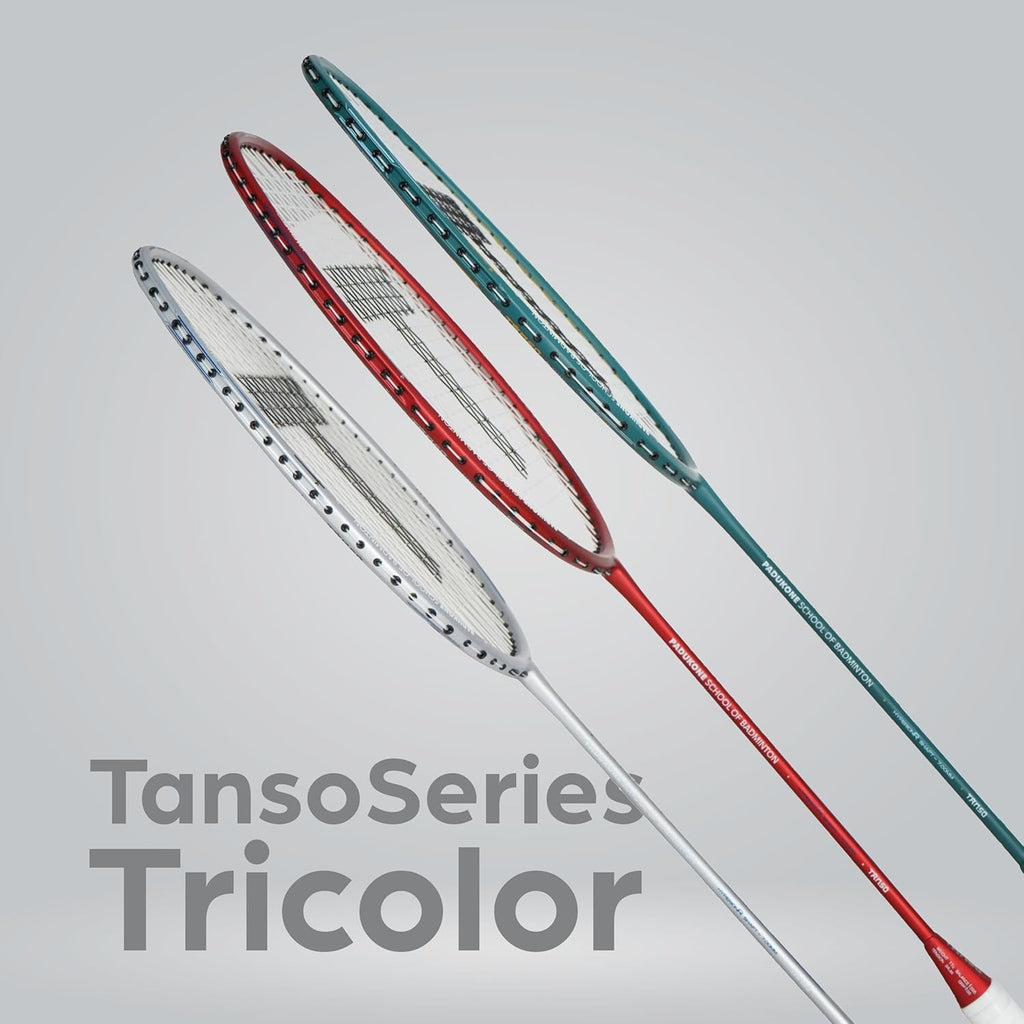 TANSO Raion SS Strung Badminton Racket (34 Lbs Tension, Recommended by Padukone School of Badminton, 77 Grams Ultra Light Weight Full Carbon Fiber with Premium Strings and Full Racquet Cover)