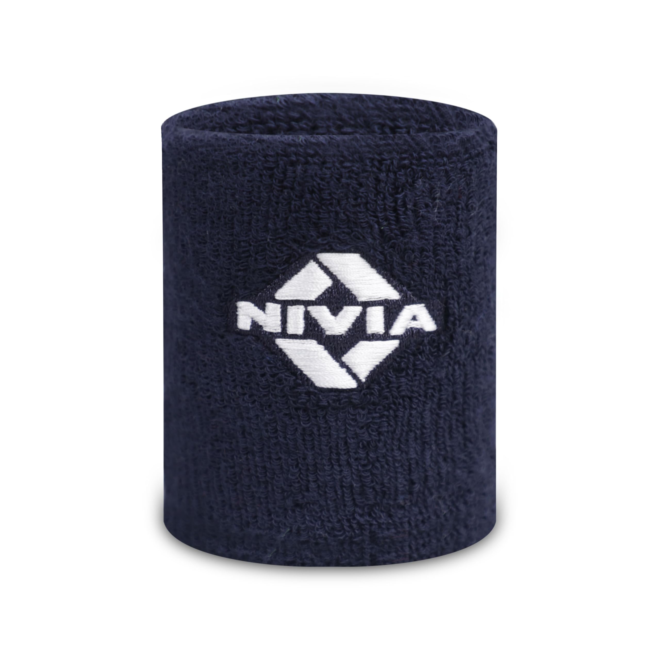 Nivia Sweatband for Men & Women, Wristbands for Tennis, Basketball, Running, Sweat Band for Gym & Athletes (Small, White),Cotton