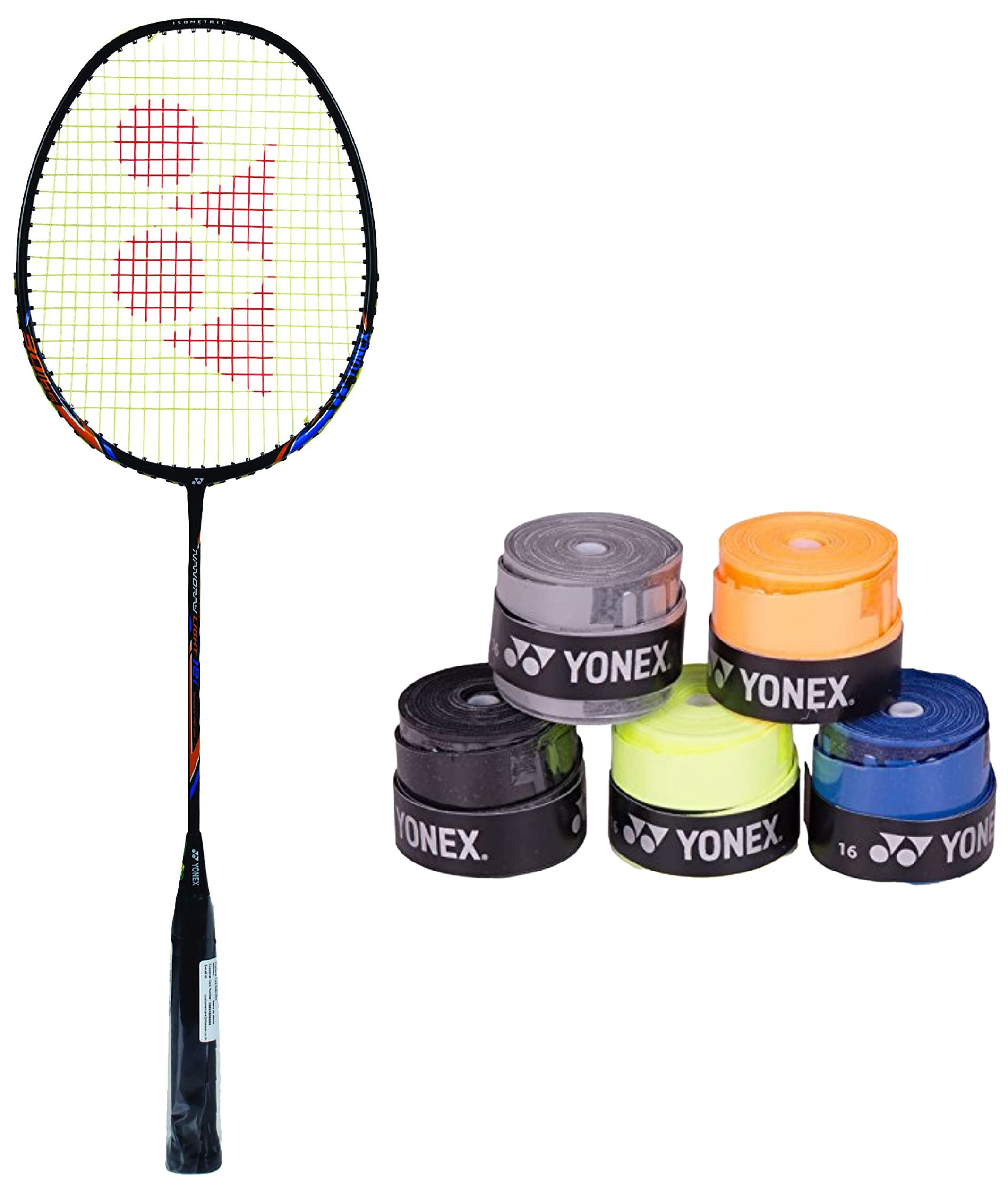 Yonex Nanoray Light 18i Graphite Badminton Racquet With Free Full Cover (77 Grams, 30 Lbs Tension, Black)
