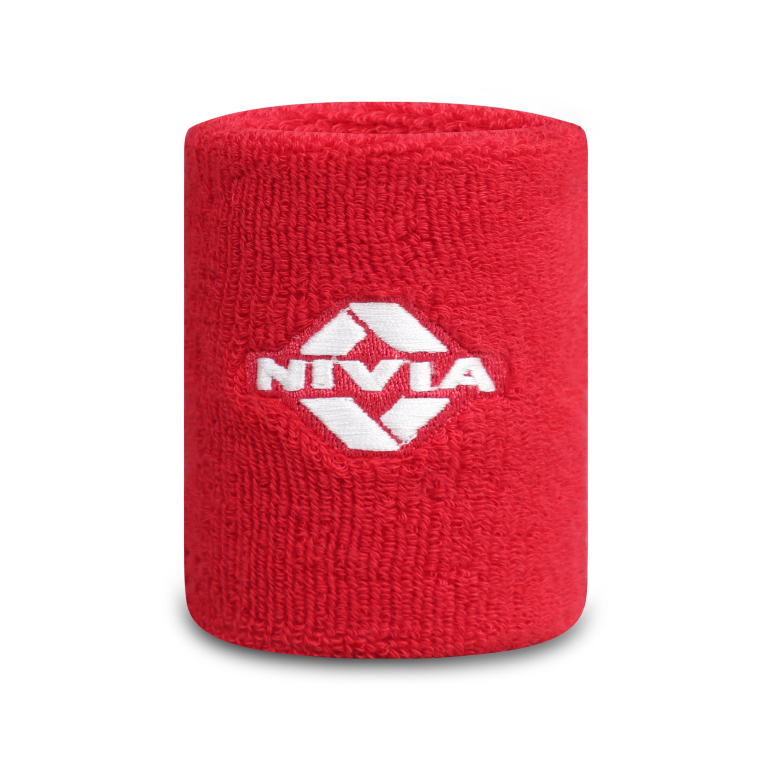 Nivia Sweatband for Men & Women, Wristbands for Tennis, Basketball, Running, Sweat Band for Gym & Athletes (Small, White),Cotton