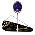 Hundred Flareon 100 Badminton Racket (Strung)| Carbon Fiber Frame | Speed Racket for Fast Swings | Flexible Shaft | Max Tension 30 lbs | Full Cover Included