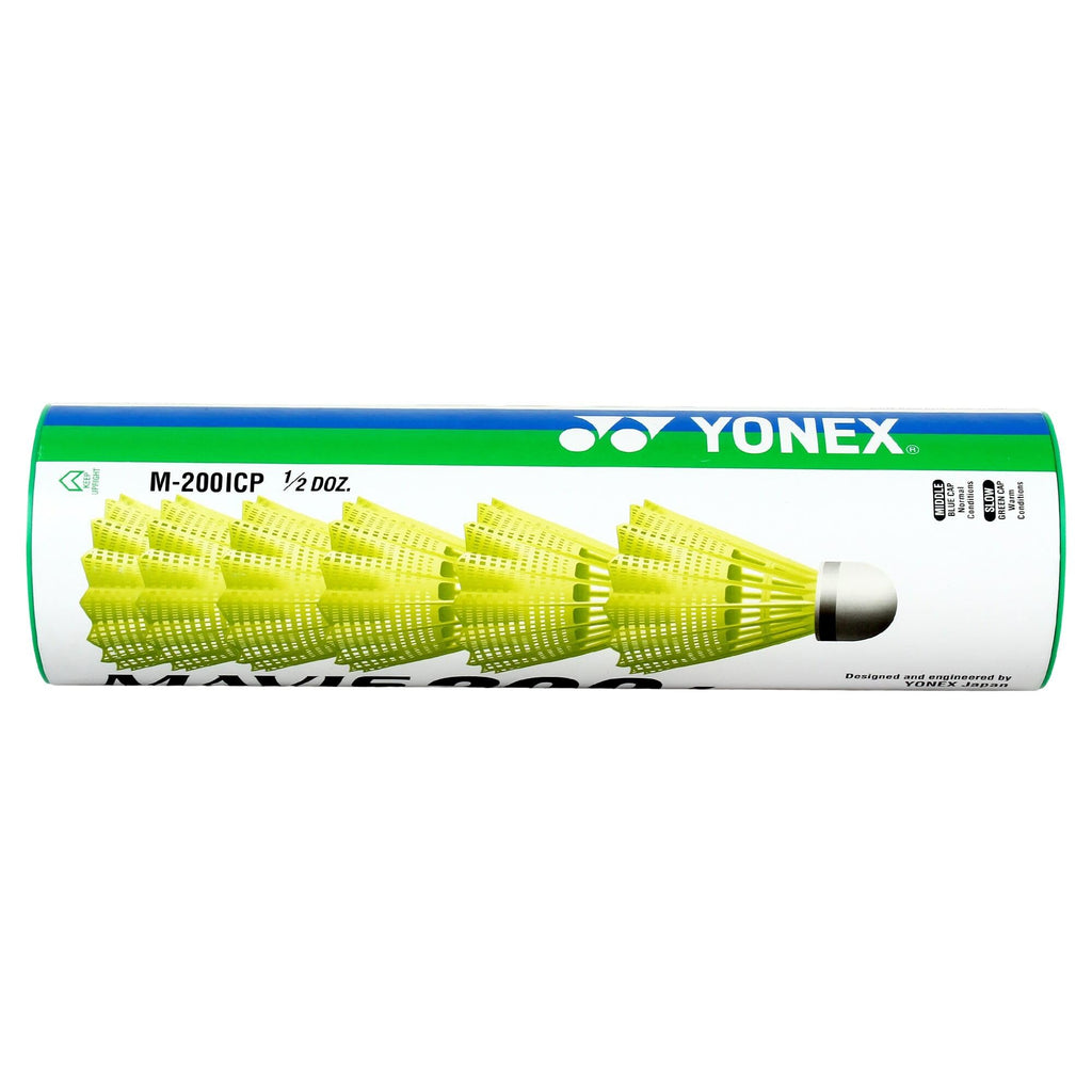 Yonex Mavis 200i Nylon Shuttle Cock, Pack of 6 (Yellow)