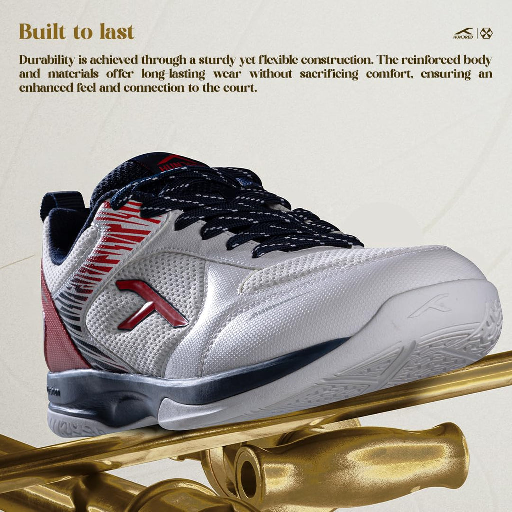 Hundred Court Star Pro Non Marking Badminton Shoes | Also Perfect for Squash, Table Tennis, Volleyball, Basketball & Indoor Sports | Lightweight & Durable