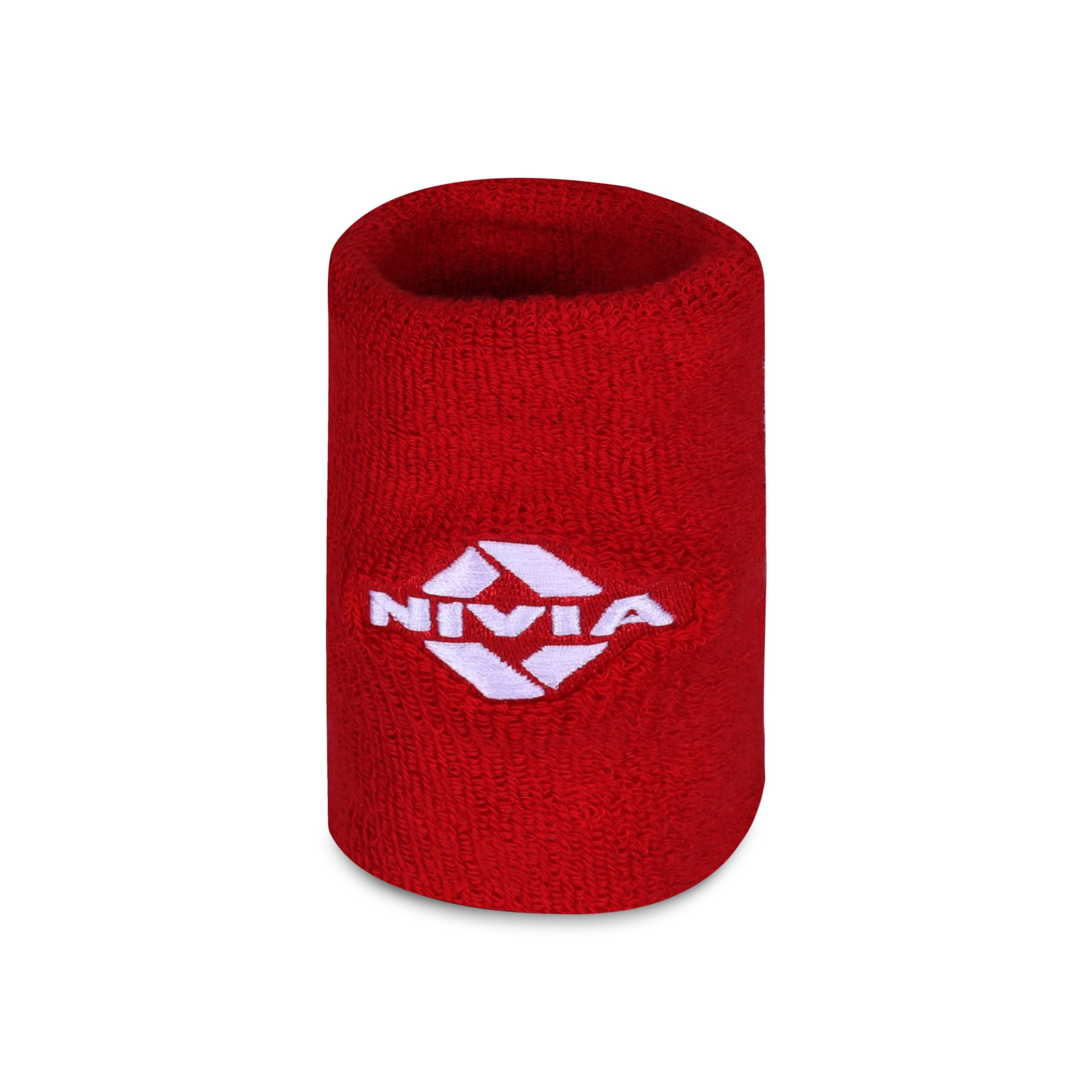 Nivia Sweatband for Men & Women, Wristbands for Tennis, Basketball, Running, Sweat Band for Gym & Athletes (Small, White),Cotton