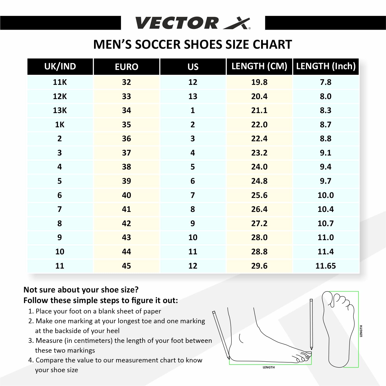Vector X Men's Blaze Series Football Shoes with TPU/Synthetic Leather Upper|Comfortable Soccer Sports Shoe |Footwear Studs for Adult, Men & Boys | Walking |Lace-Up