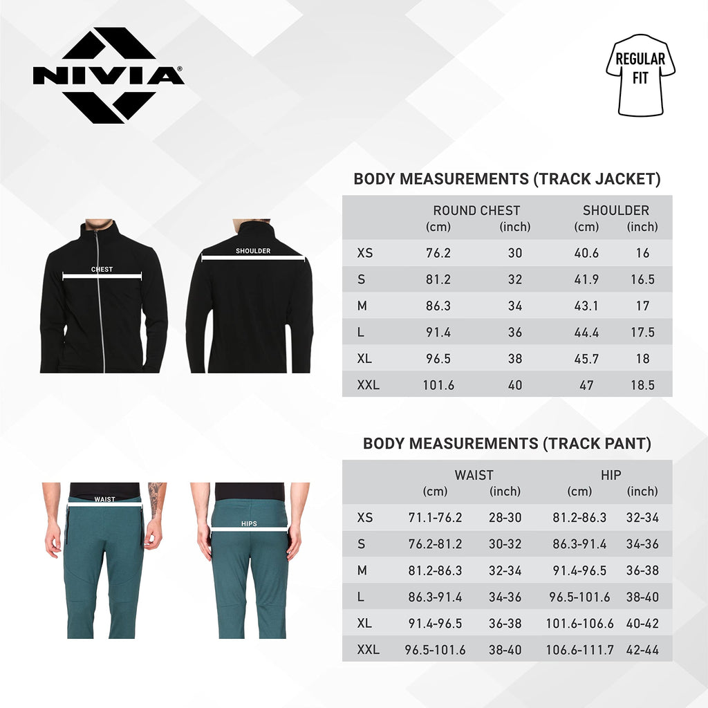 Nivia Dobby 2.0 Track Suit/Sportswear Regular Fit Track Suits/Athletic Gym Running Jogging Suit Set (Dark Grey/Red/White, L)