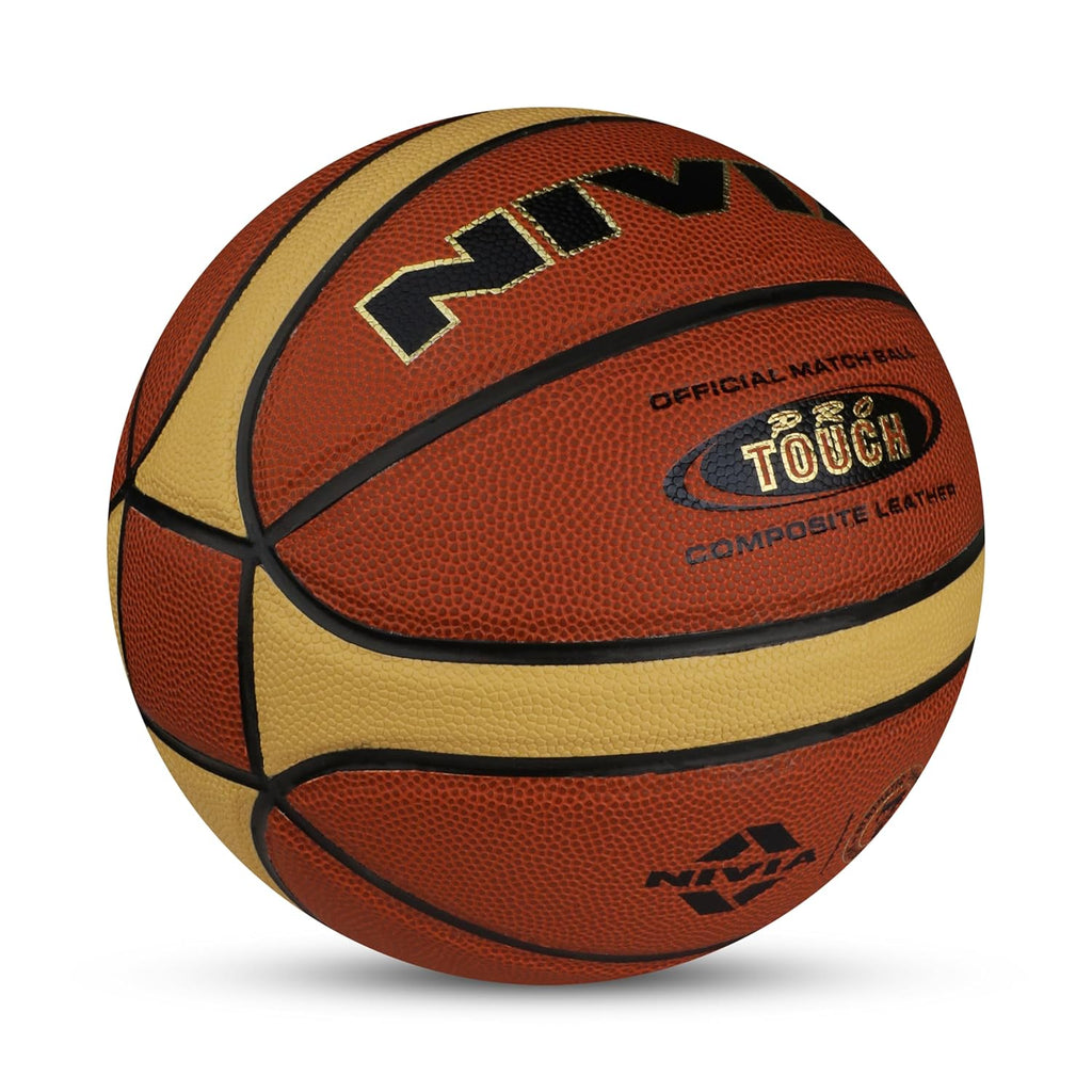 Nivia Pro Touch Basketball, Size: 7, Material: Faux Leather, Color: Multicolor