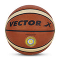 Vector X Basketball X-Pro |14 Pannel | Dual Tone Design | Woven Butyl Bladder | BBFI Approved | Official Match Ball | Premium Rubber | Color - Brown (7)