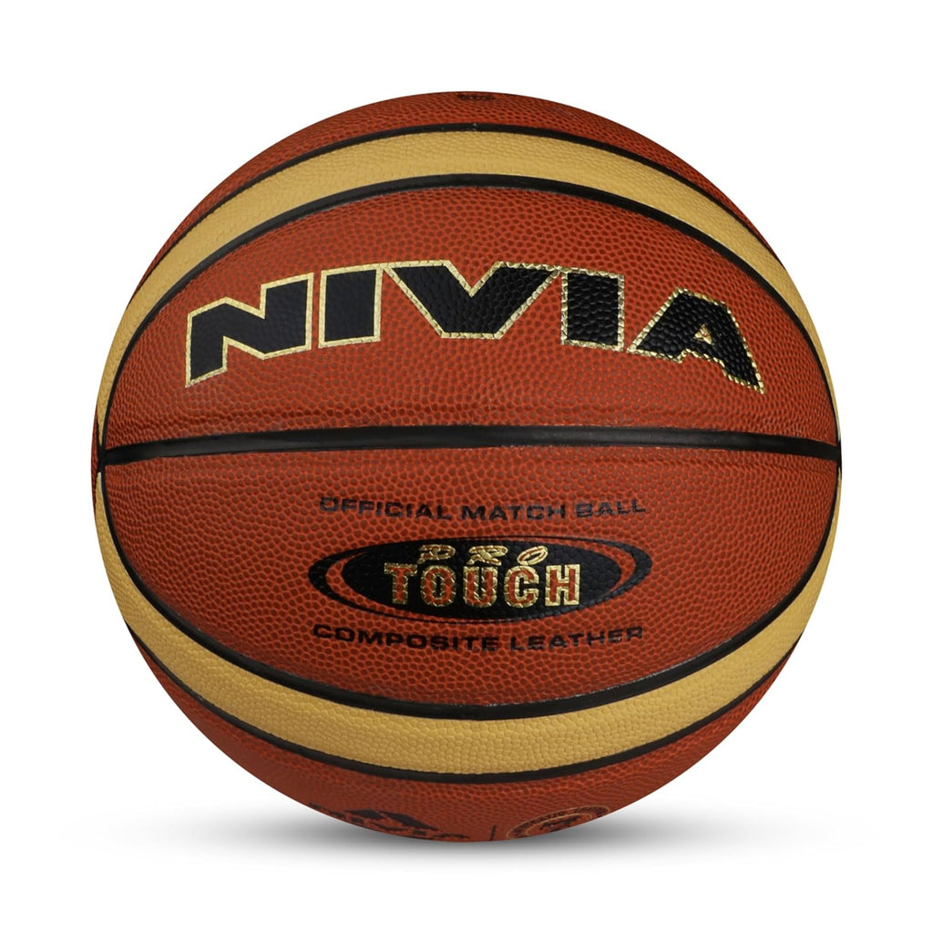 Nivia Pro Touch Basketball, Size: 7, Material: Faux Leather, Color: Multicolor