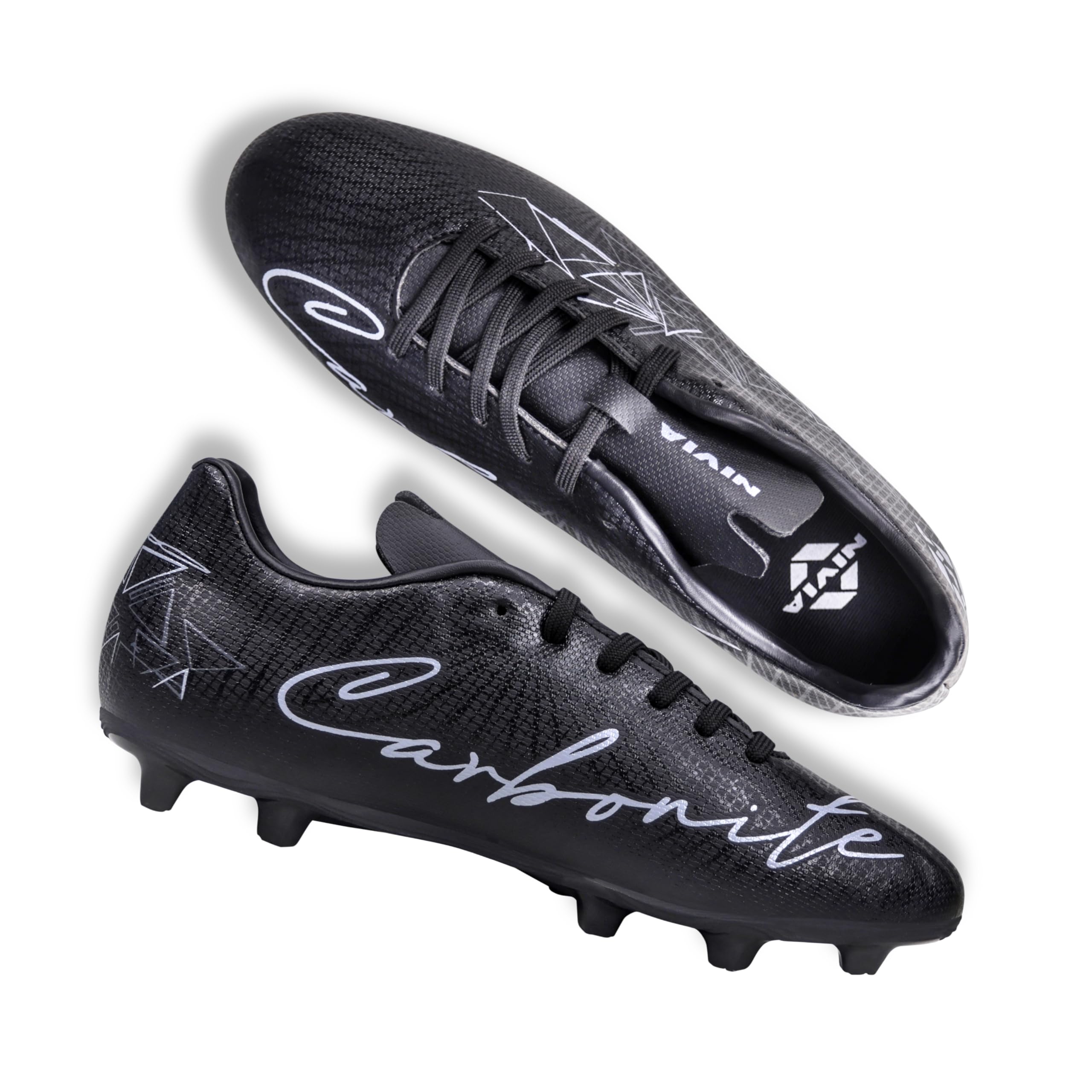 Nivia Carbonite 7.0 Football Stud for Men, TPU Sole with Synthetic Leather Upper, Die Cut Lightweight Insole, Ideal for Soft and Hard Grassy Ground Surfaces