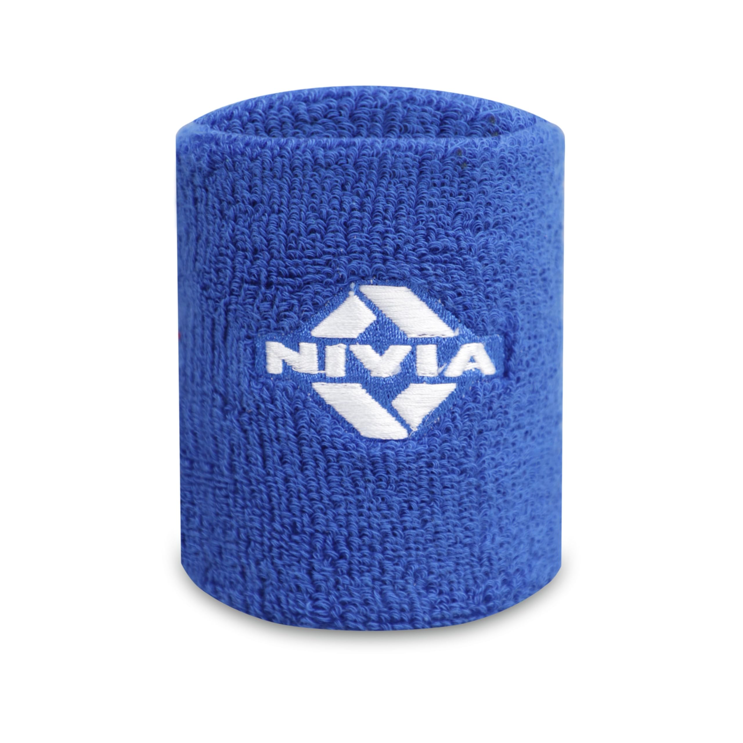 Nivia Sweatband for Men & Women, Wristbands for Tennis, Basketball, Running, Sweat Band for Gym & Athletes (Small, White),Cotton
