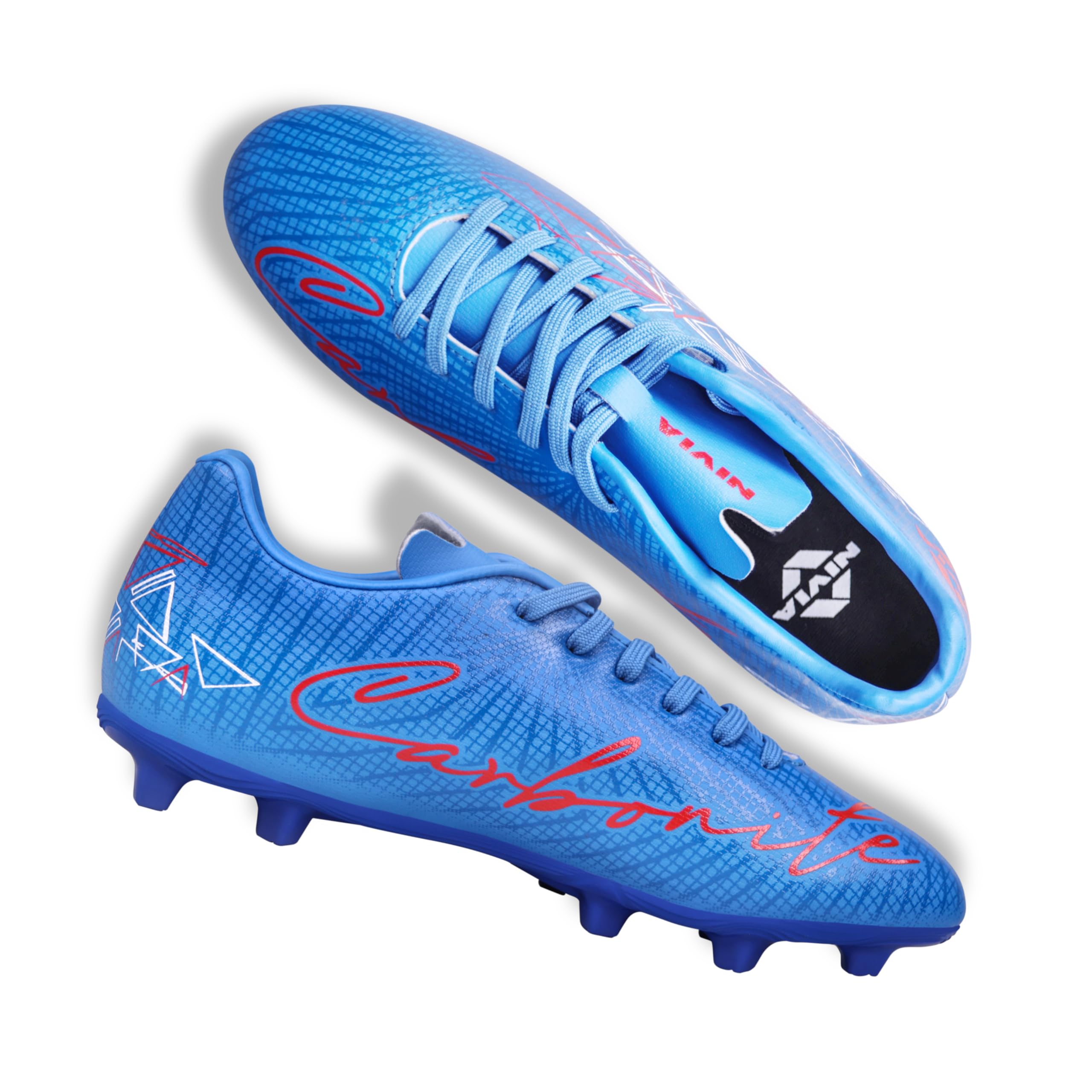 Nivia Carbonite 7.0 Football Stud for Men, TPU Sole with Synthetic Leather Upper, Die Cut Lightweight Insole, Ideal for Soft and Hard Grassy Ground Surfaces