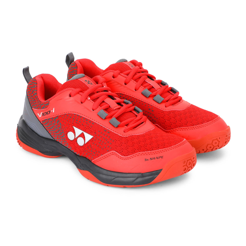 YONEX Unisex V100-i Badminton Shoes | Made in India | Ideal for Badminton,Squash,Table Tennis,Volleyball | Non-Marking Sole | TRU Cushion | Ergo Shape | Hexagrip |
