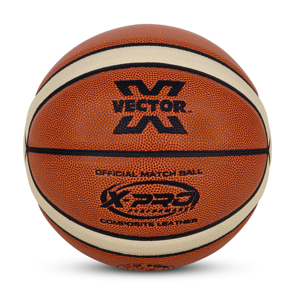 Vector X Basketball X-Pro |14 Pannel | Dual Tone Design | Woven Butyl Bladder | BBFI Approved | Official Match Ball | Premium Rubber | Color - Brown (7)