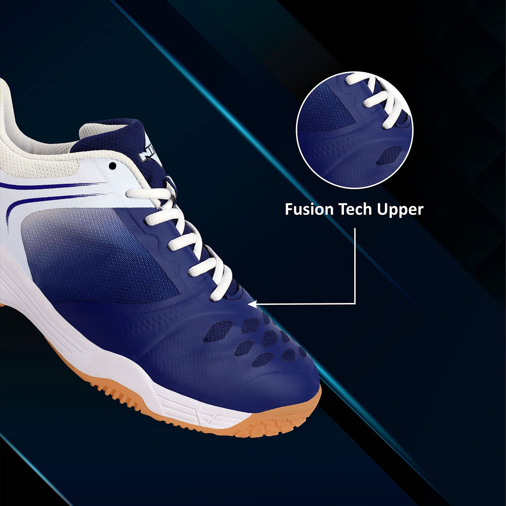 Nivia HY-Court 2.0 Badminton Shoe for Mens | Rubber Sole Shoes with Upper Mesh for Sports, Badminton, Volleyball, Squash, Table Tennis, Nonmarking Sole