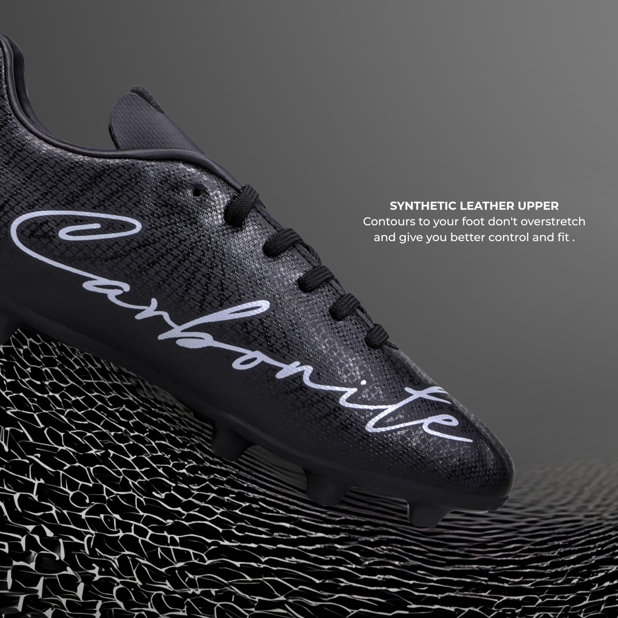 Nivia Carbonite 7.0 Football Stud for Men, TPU Sole with Synthetic Leather Upper, Die Cut Lightweight Insole, Ideal for Soft and Hard Grassy Ground Surfaces