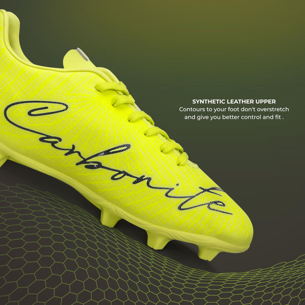 Nivia Carbonite 7.0 Football Stud for Men, TPU Sole with Synthetic Leather Upper, Die Cut Lightweight Insole, Ideal for Soft and Hard Grassy Ground Surfaces