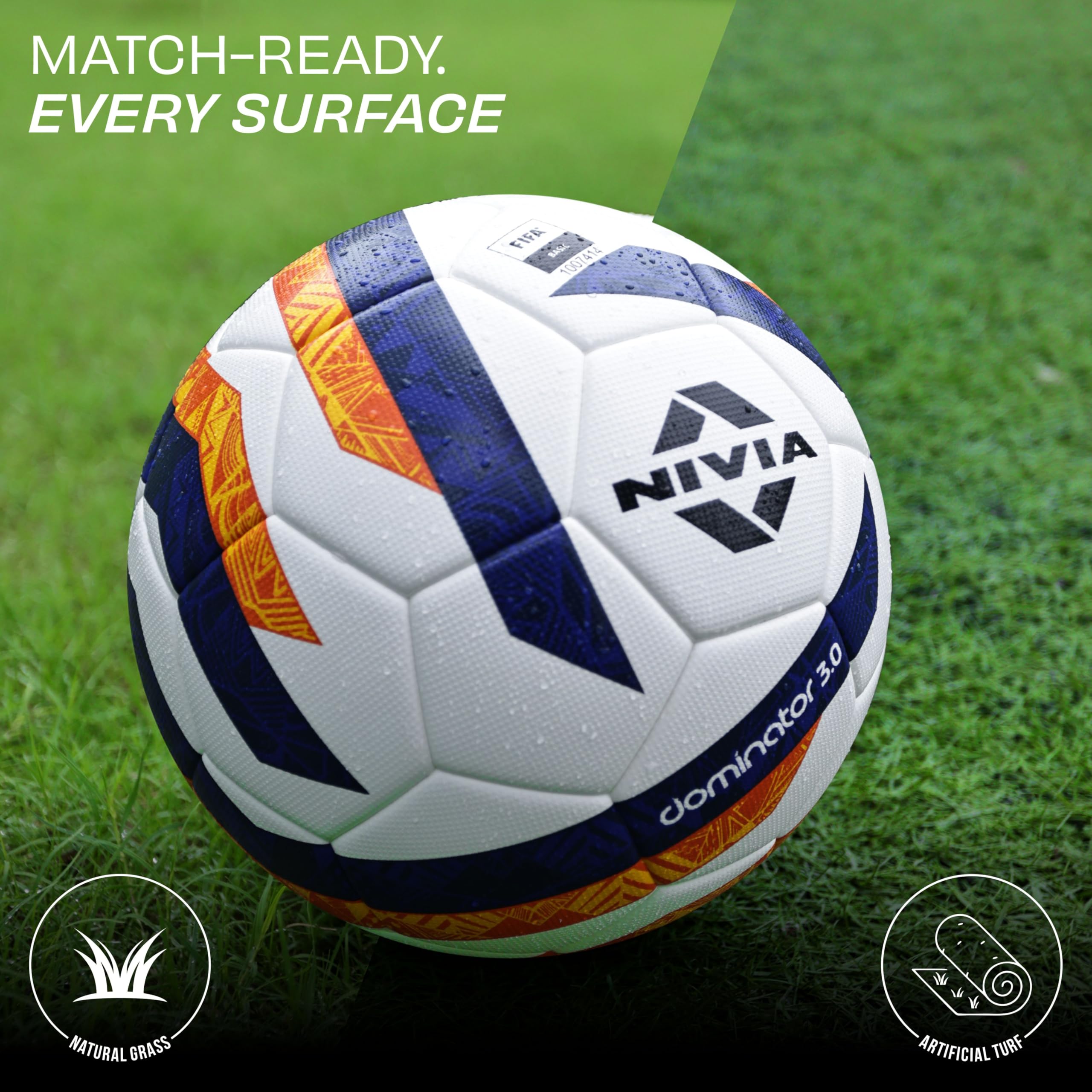 FIFA Basic Certified PU Leather Football Size 5 – 32 Panel Match & Training Ball