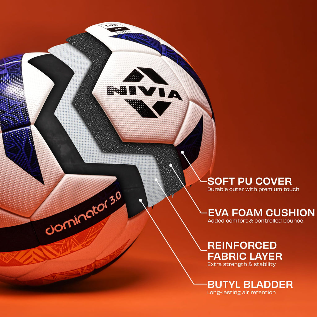 FIFA Basic Certified PU Leather Football Size 5 – 32 Panel Match & Training Ball