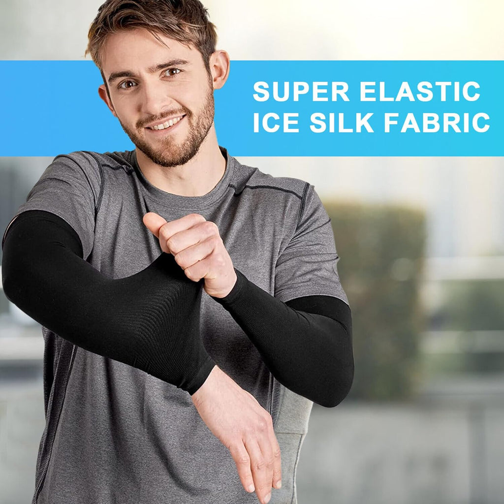 Yuneek Arm Sleeves For Men & Women UV Sun Protection, UPF 50 Cool Arm Hand Cover Unisex For Bike ride,Golf,cricket,cycling,yoga,gym Sports
