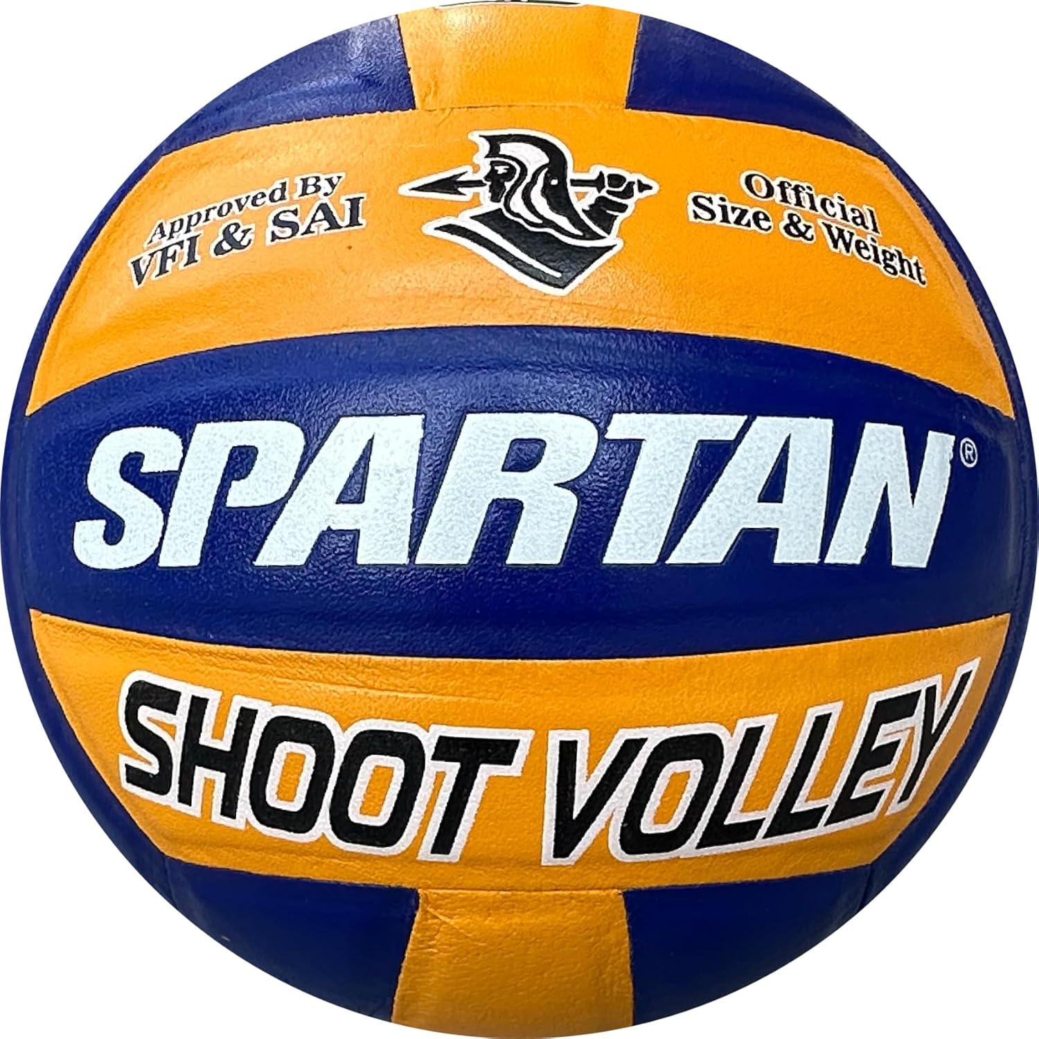Spartan Shoot Volley Official Match Ball, Genuine Leather, 18 Panel Construction, VFI & SAI Approved