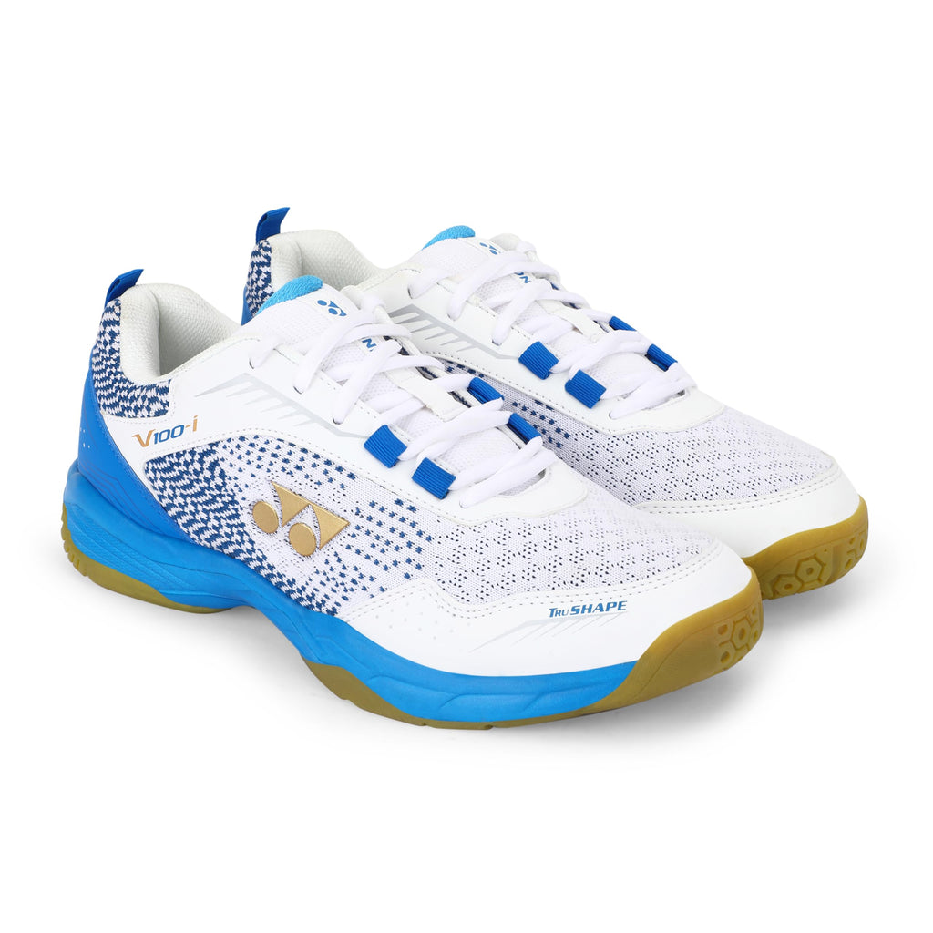 YONEX Unisex V100-i Badminton Shoes | Made in India | Ideal for Badminton,Squash,Table Tennis,Volleyball | Non-Marking Sole | TRU Cushion | Ergo Shape | Hexagrip |