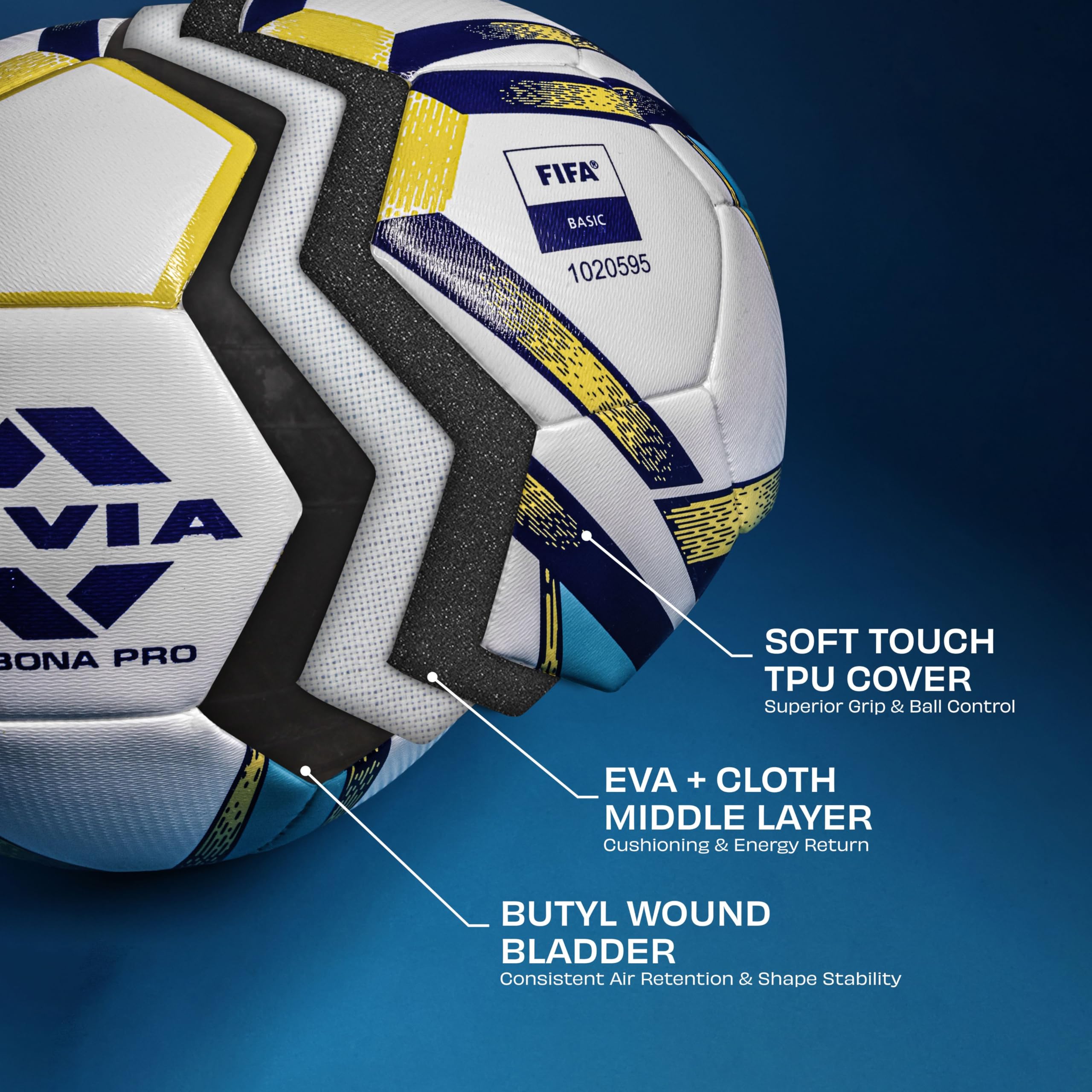 32 Panel TPU Football Size 5 – FIFA Basic Certified International Match Ball