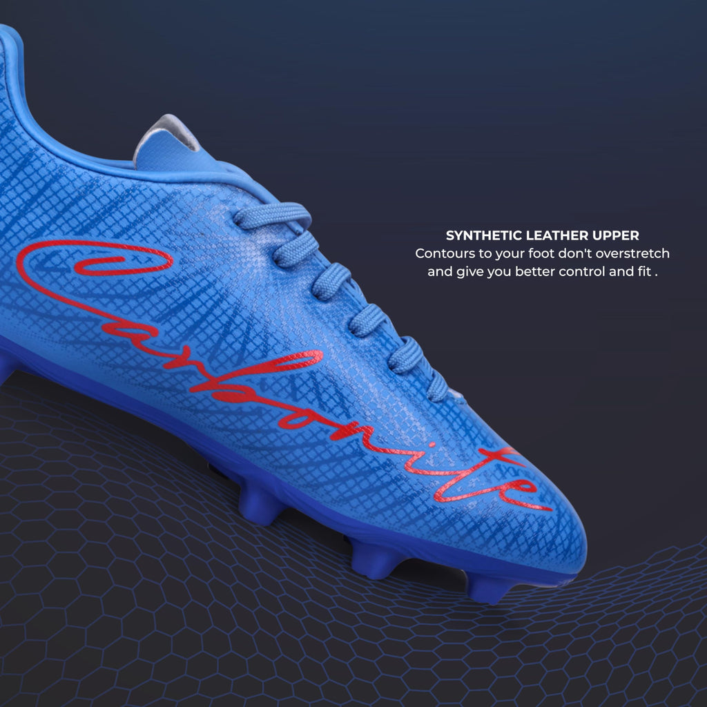Nivia Carbonite 7.0 Football Stud for Men, TPU Sole with Synthetic Leather Upper, Die Cut Lightweight Insole, Ideal for Soft and Hard Grassy Ground Surfaces