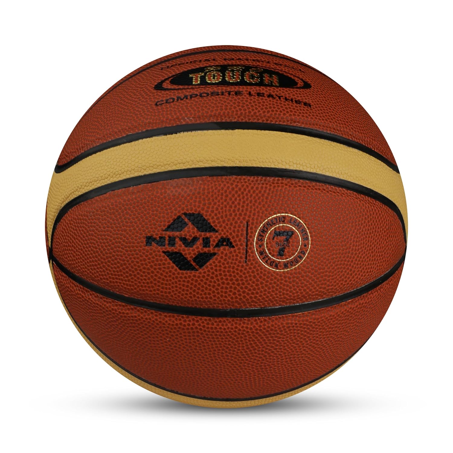 Nivia Pro Touch Basketball, Size: 7, Material: Faux Leather, Color: Multicolor