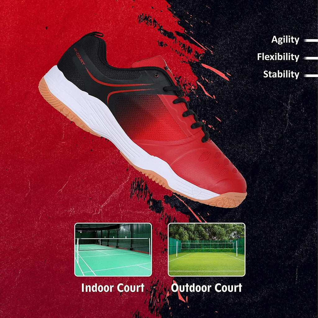 Nivia HY-Court 2.0 Badminton Shoe for Mens | Rubber Sole Shoes with Upper Mesh for Sports, Badminton, Volleyball, Squash, Table Tennis, Nonmarking Sole