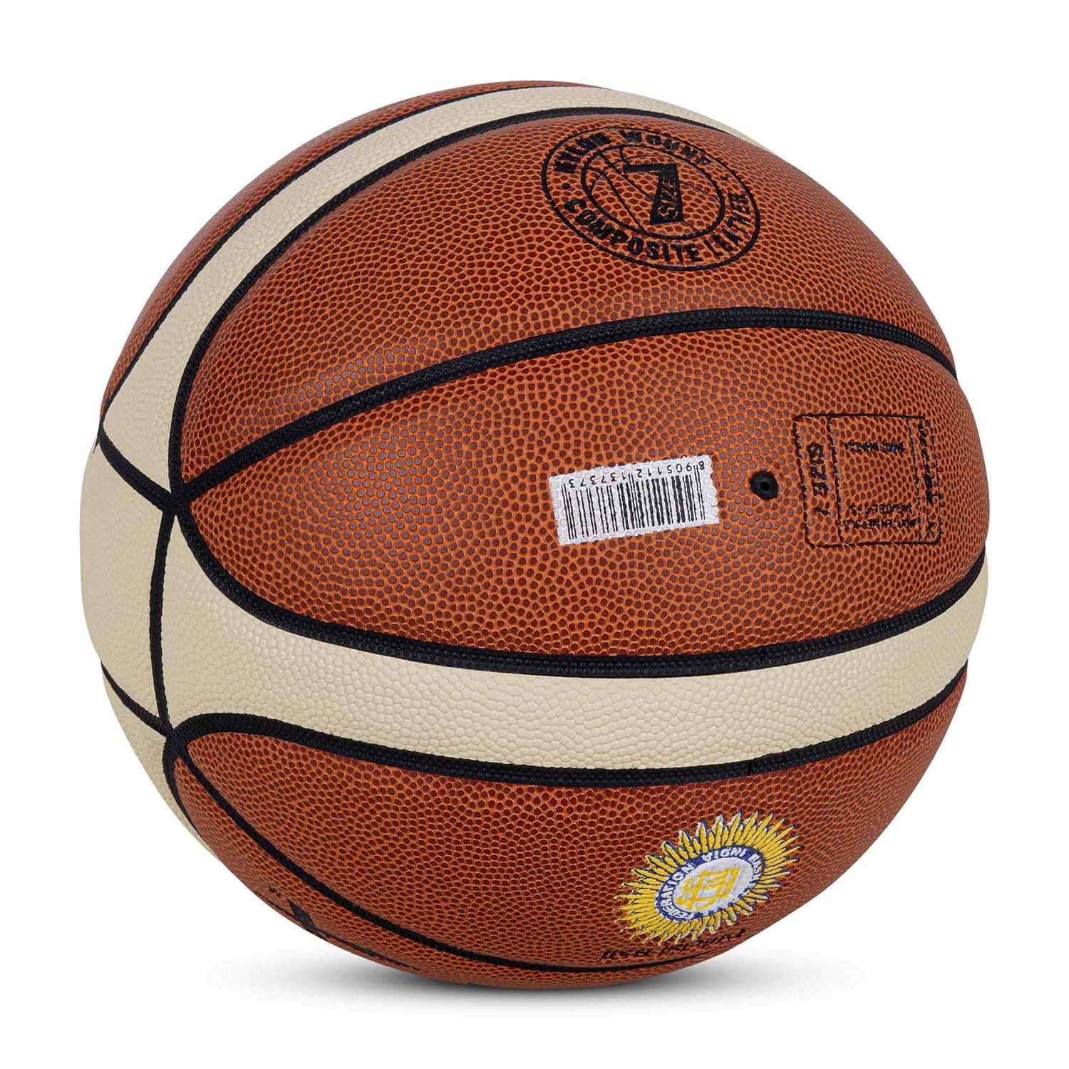 Vector X Basketball X-Pro |14 Pannel | Dual Tone Design | Woven Butyl Bladder | BBFI Approved | Official Match Ball | Premium Rubber | Color - Brown (7)